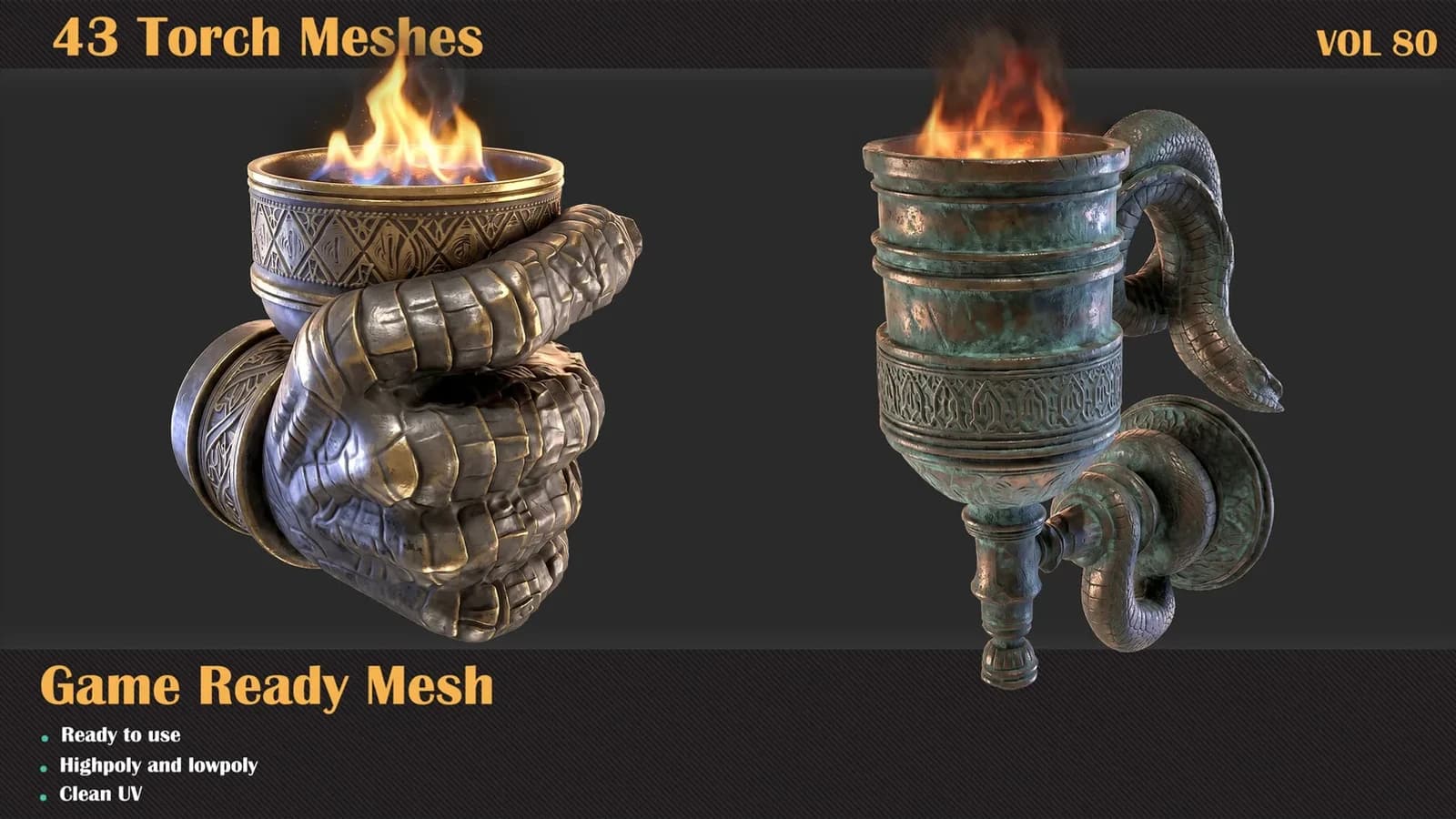 43 Torch 3D Meshes — VOL 80 — preview 2
