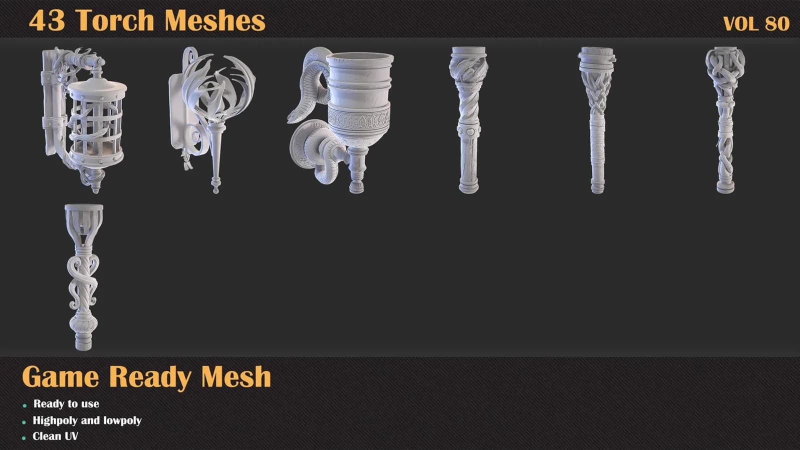 43 Torch 3D Meshes — VOL 80 — preview 7