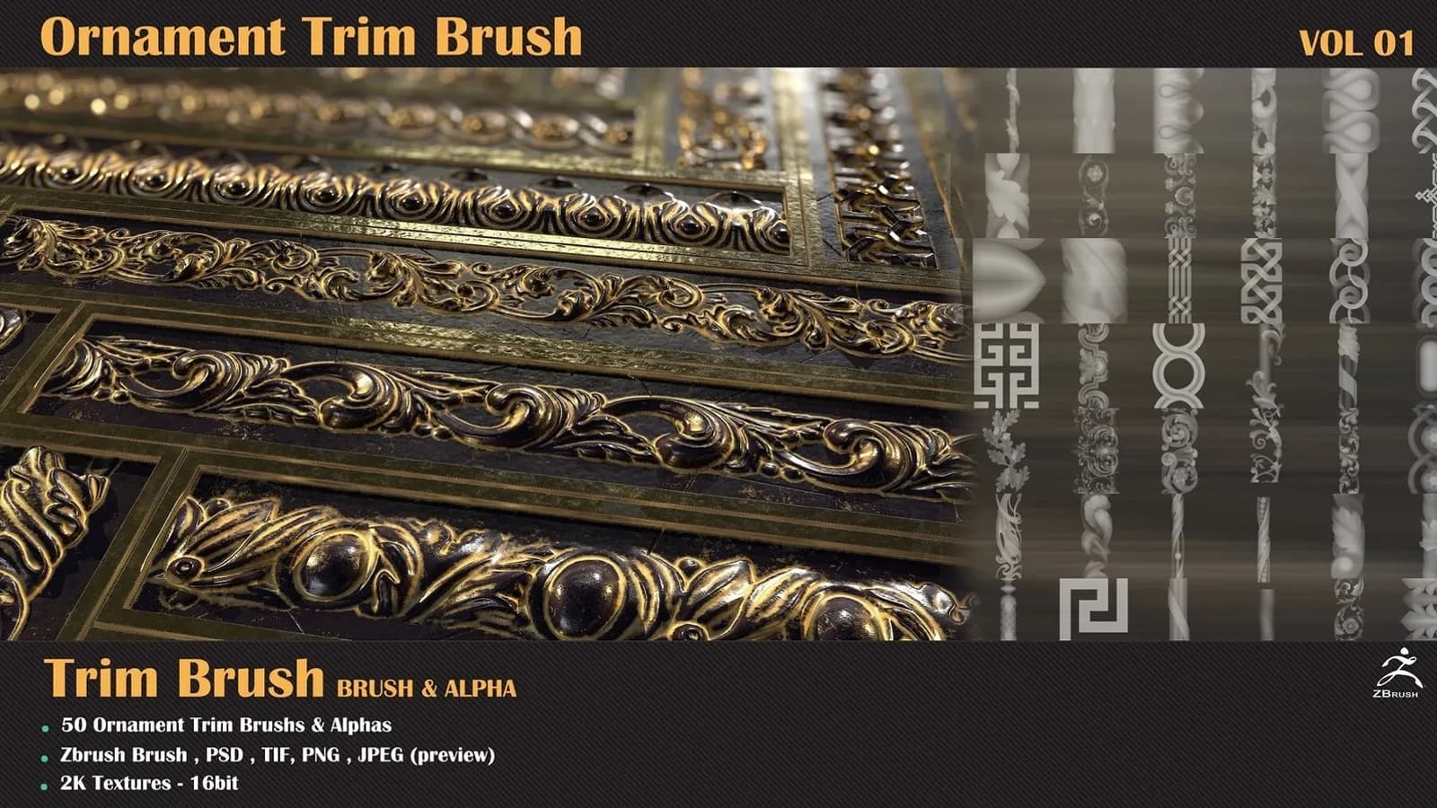 50-Ornament Trim Brush — VOL 03