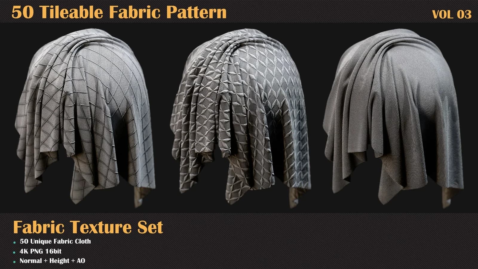 50 Tileable Fabric Pattern — VOL 03 — preview 3
