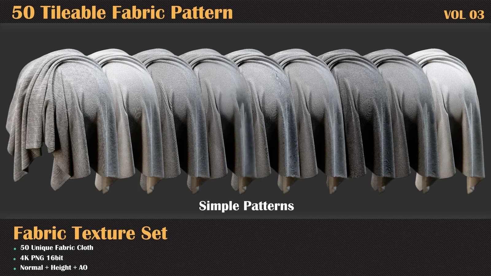 50 Tileable Fabric Pattern — VOL 03 — preview 5