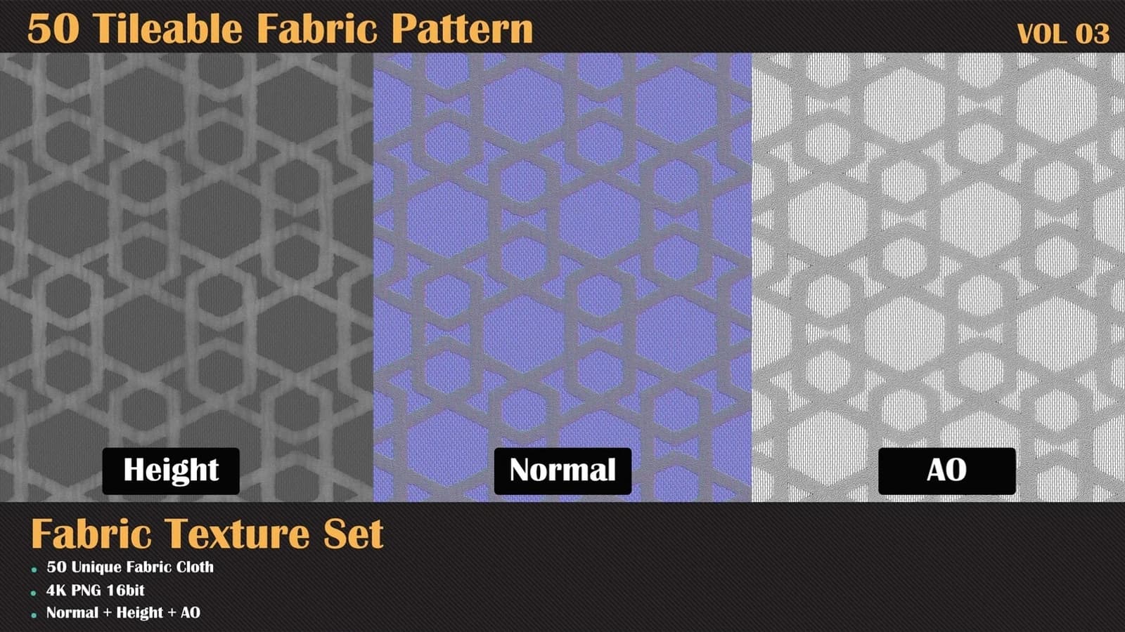 50 Tileable Fabric Pattern — VOL 03 — preview 7
