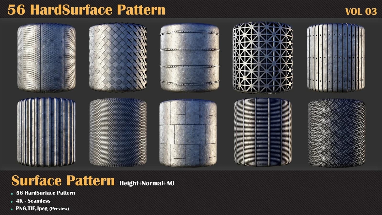 56 Hardsurface Pattern — VOL 03 — preview 5