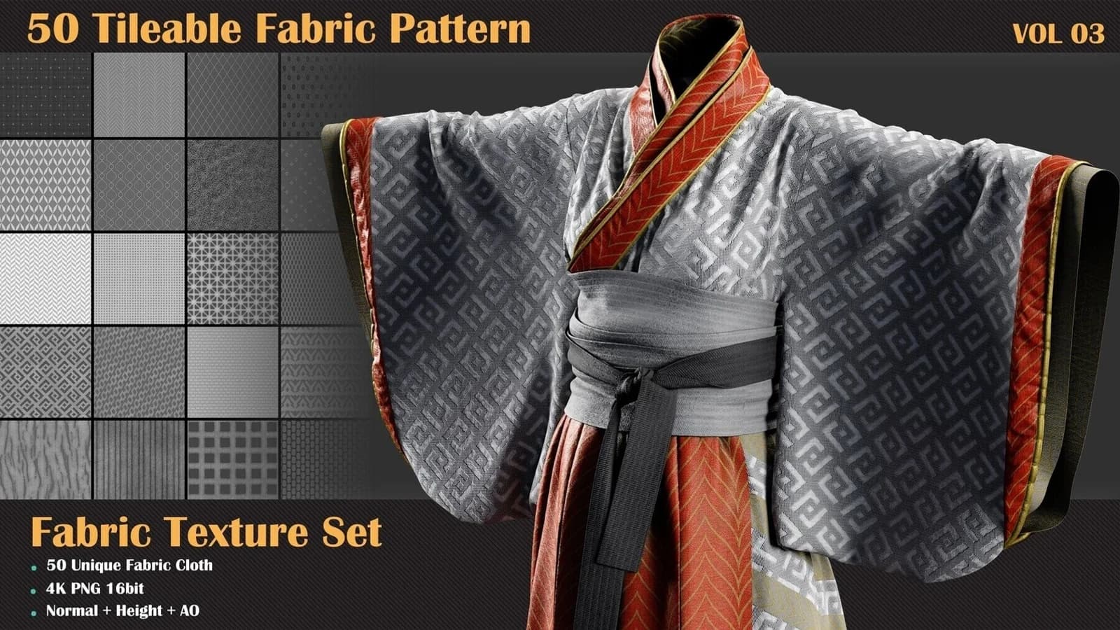 575 Fabric Patterns and Brush Tools (Fabric Bundle) — preview 7