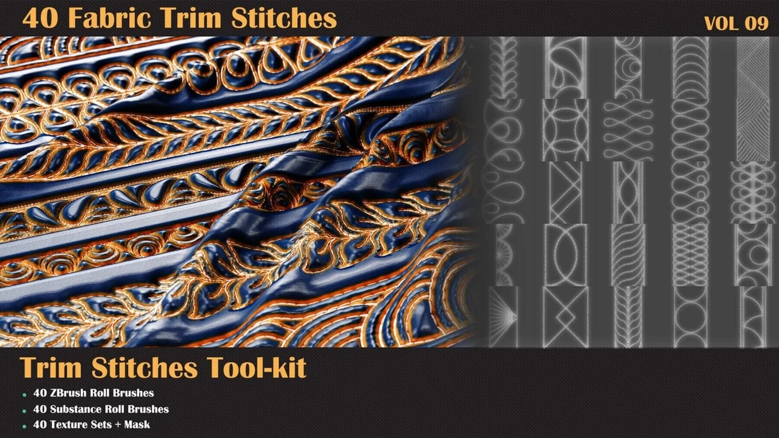 575 Fabric Patterns and Brush Tools (Fabric Bundle) — preview 10