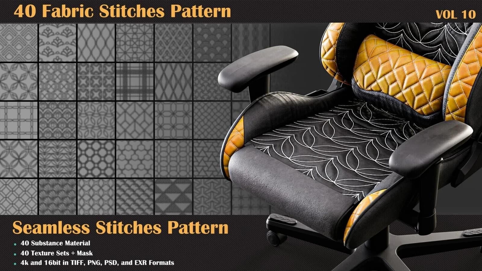 575 Fabric Patterns and Brush Tools (Fabric Bundle) — preview 11