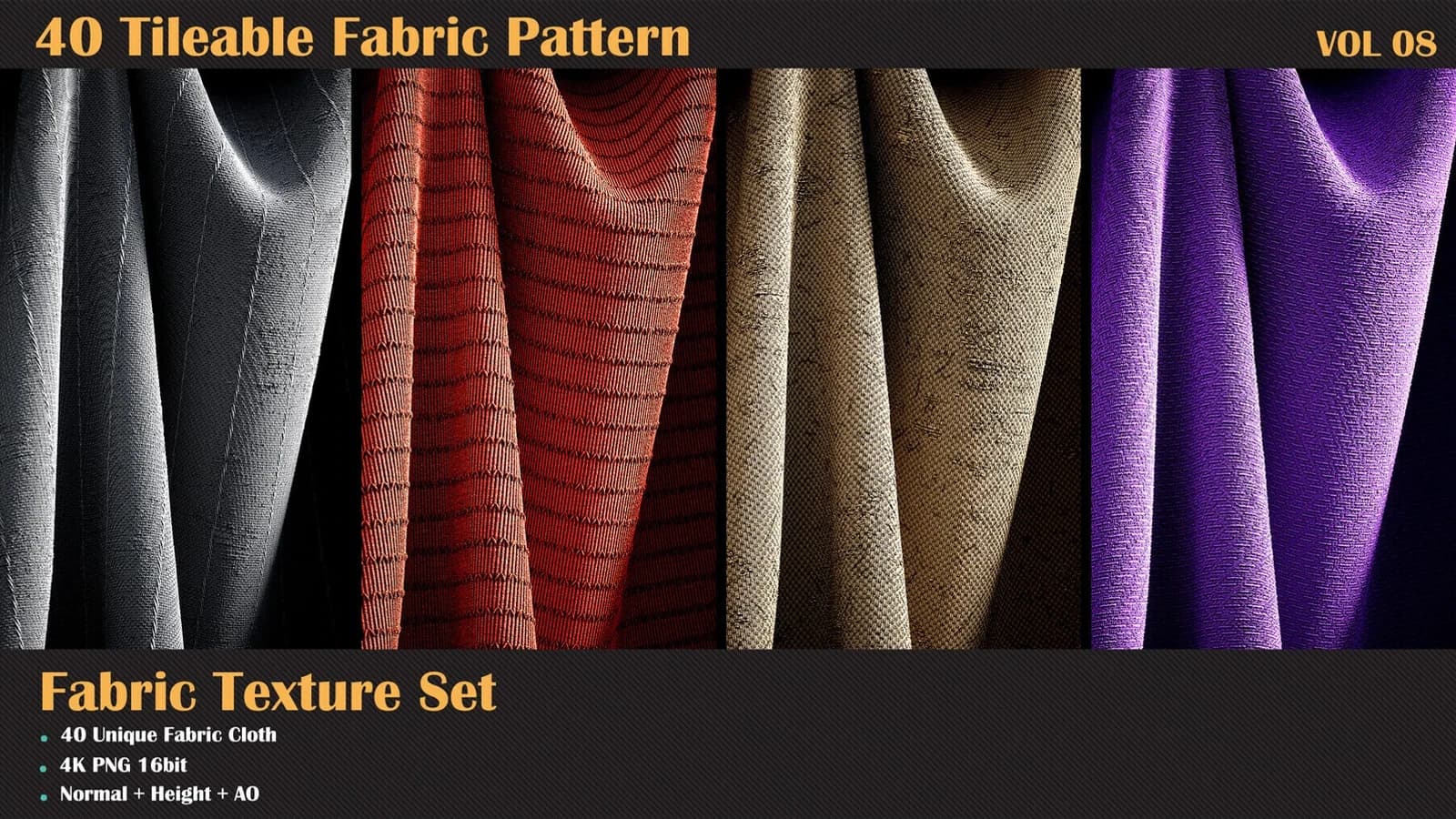 575 Fabric Patterns and Brush Tools (Fabric Bundle) — preview 14