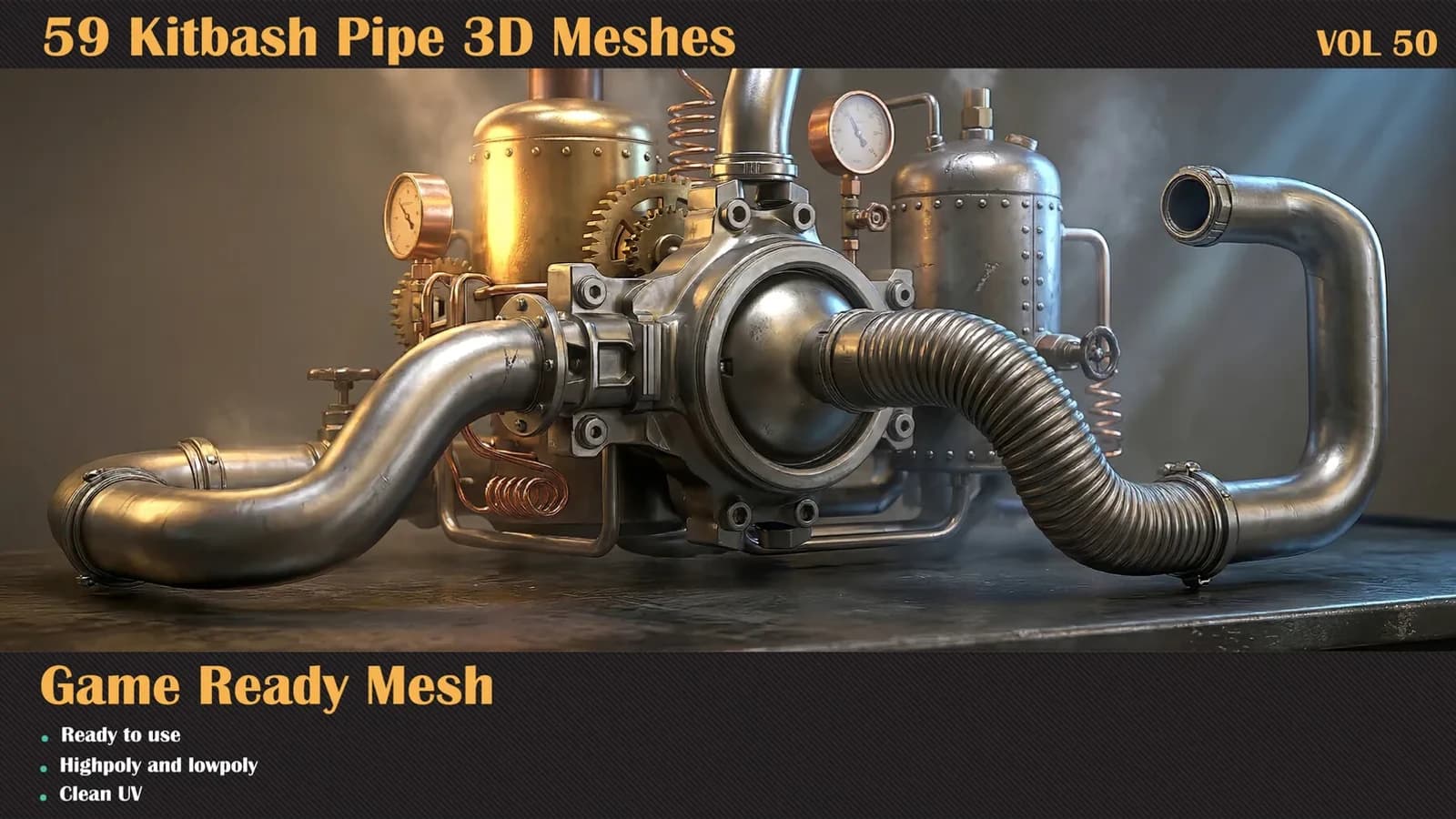 59 Kitbash Pipe 3D Meshes — VOL 50 — preview 2