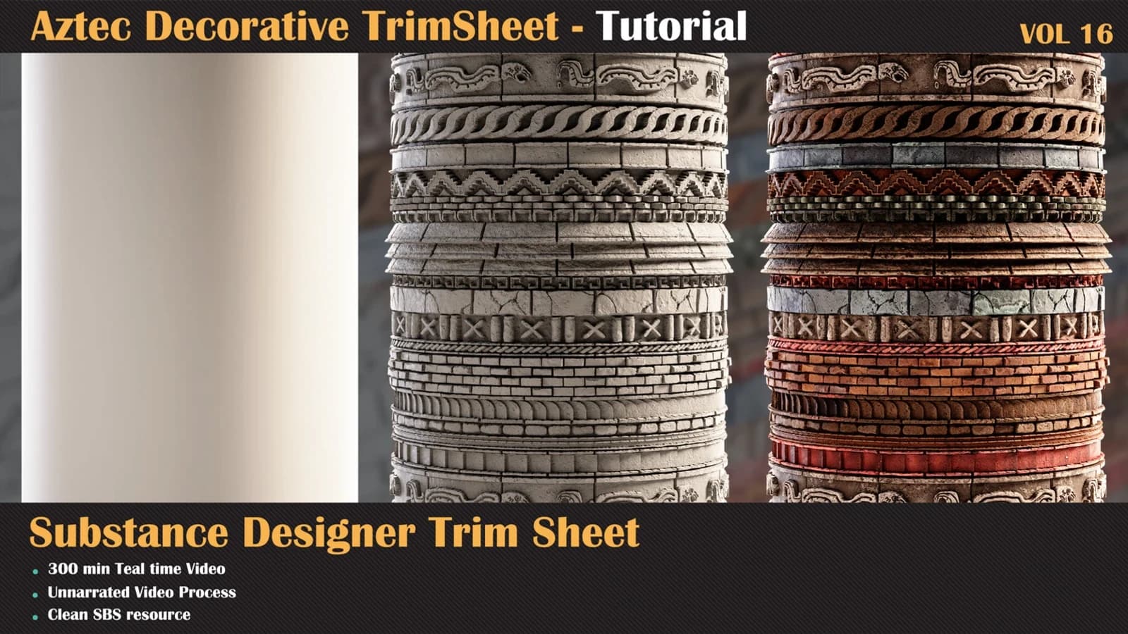 Aztec Trim Sheet Tutorial — VOL 16 — preview 3