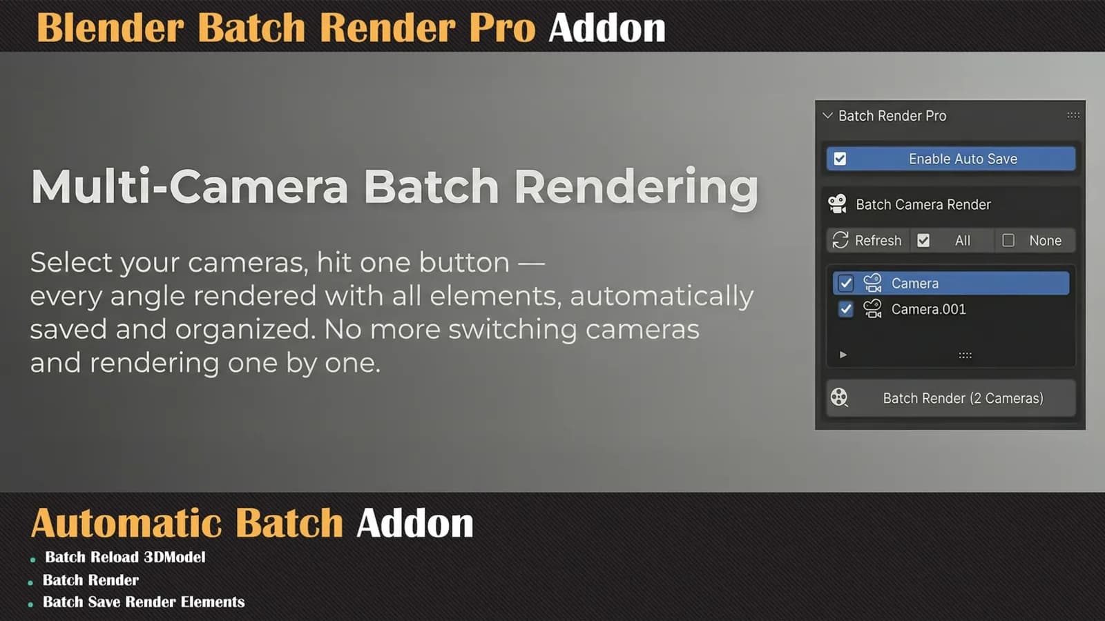 Blender Batch Render Pro Addon — preview 2
