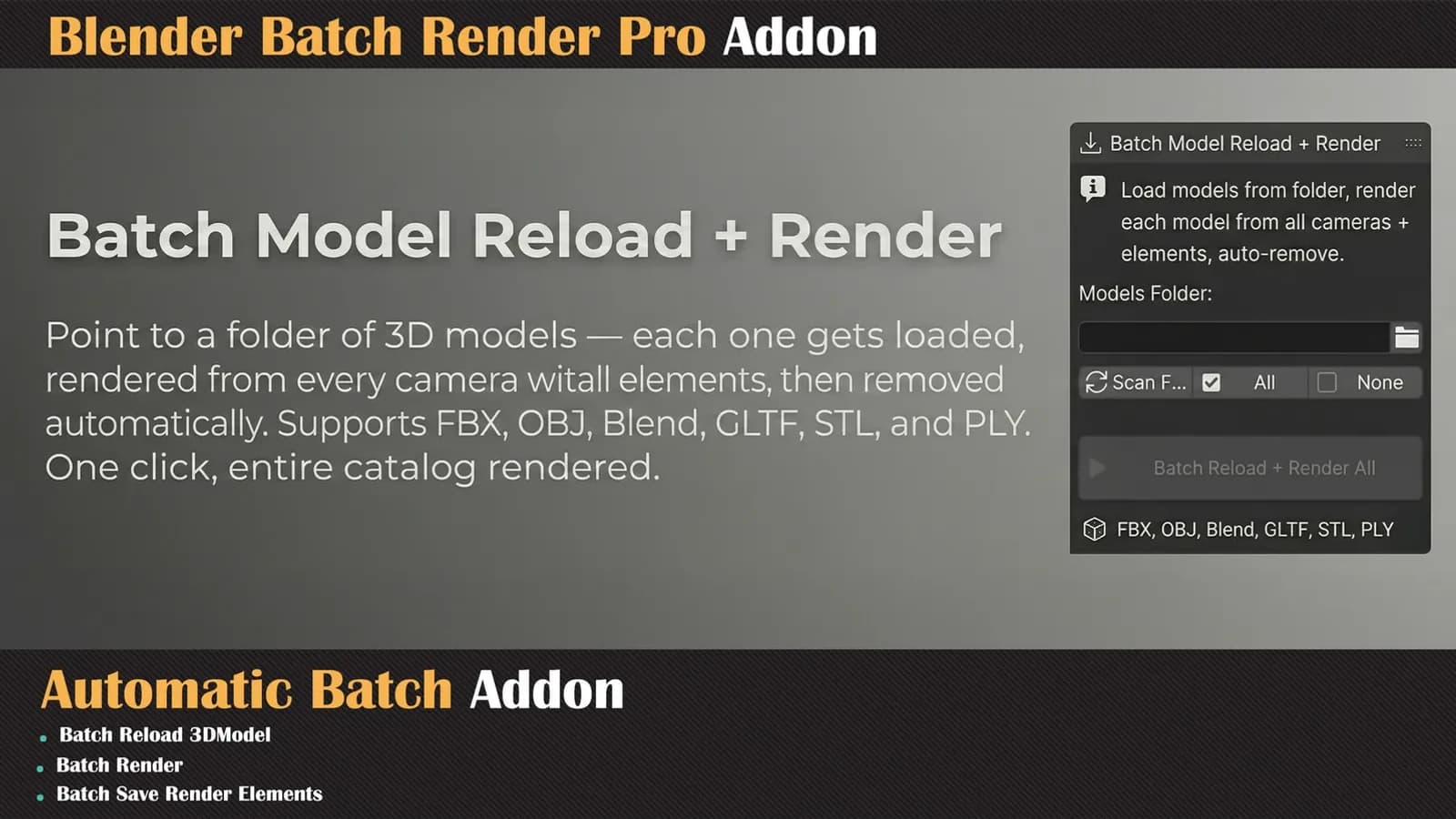 Blender Batch Render Pro Addon — preview 3