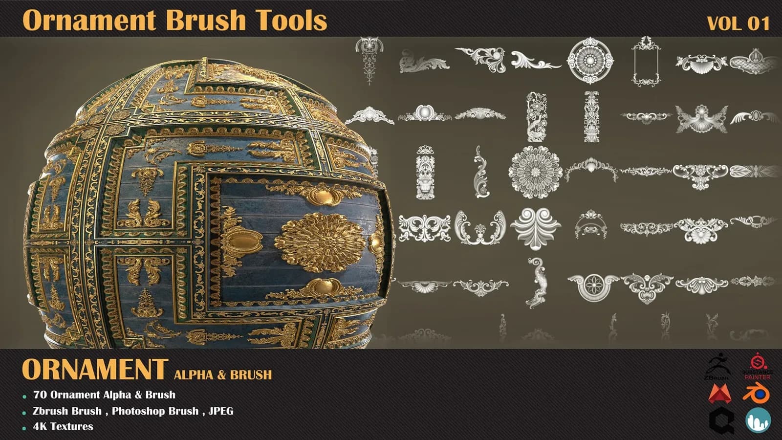 Brush Tools-Ornament — VOL 01