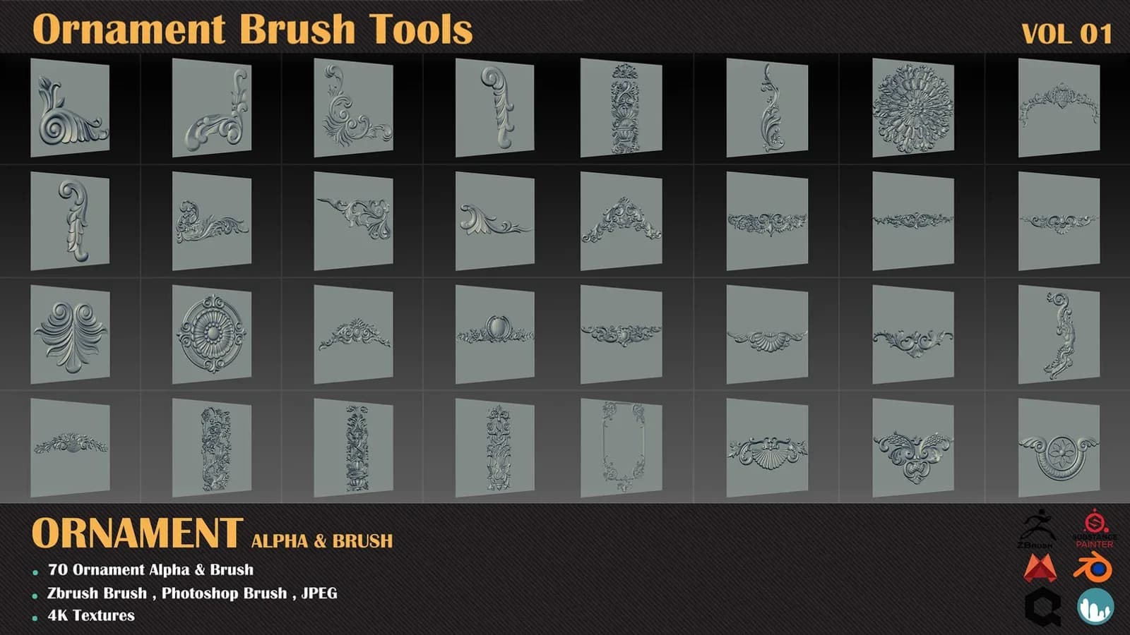 Brush Tools-Ornament — VOL 01 — preview 2