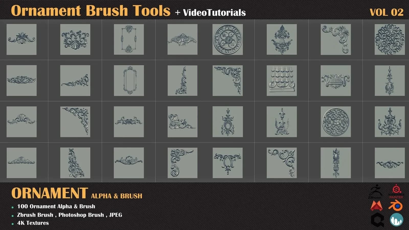 Brush Tools-Ornament — VOL 02+Tutorial — preview 2