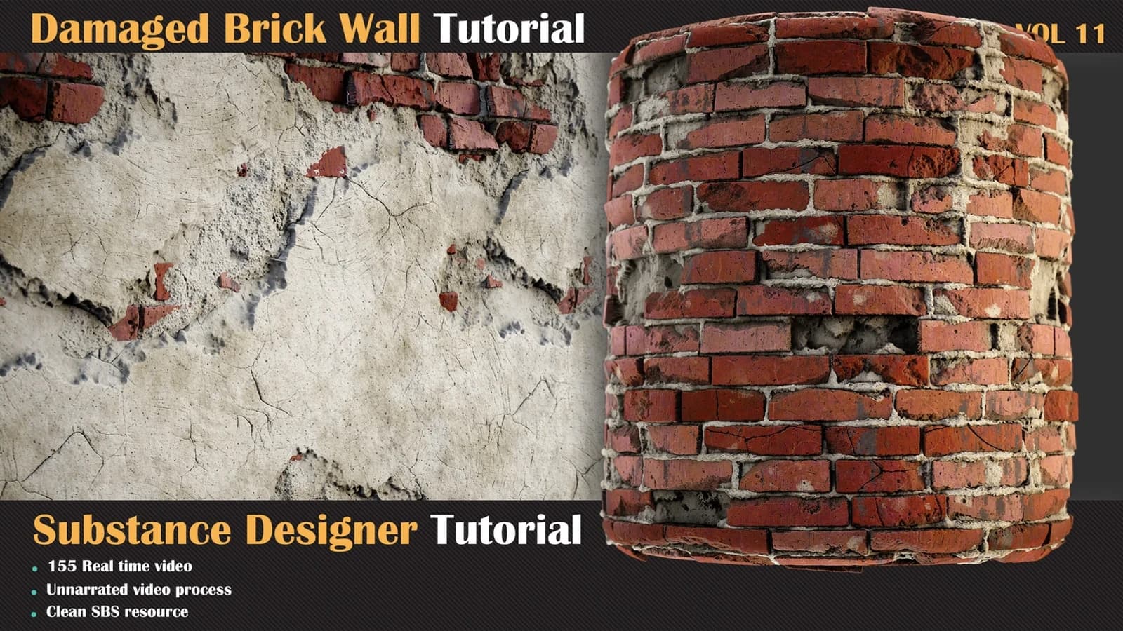 Damaged Brick Wall Tutorial — VOL 11