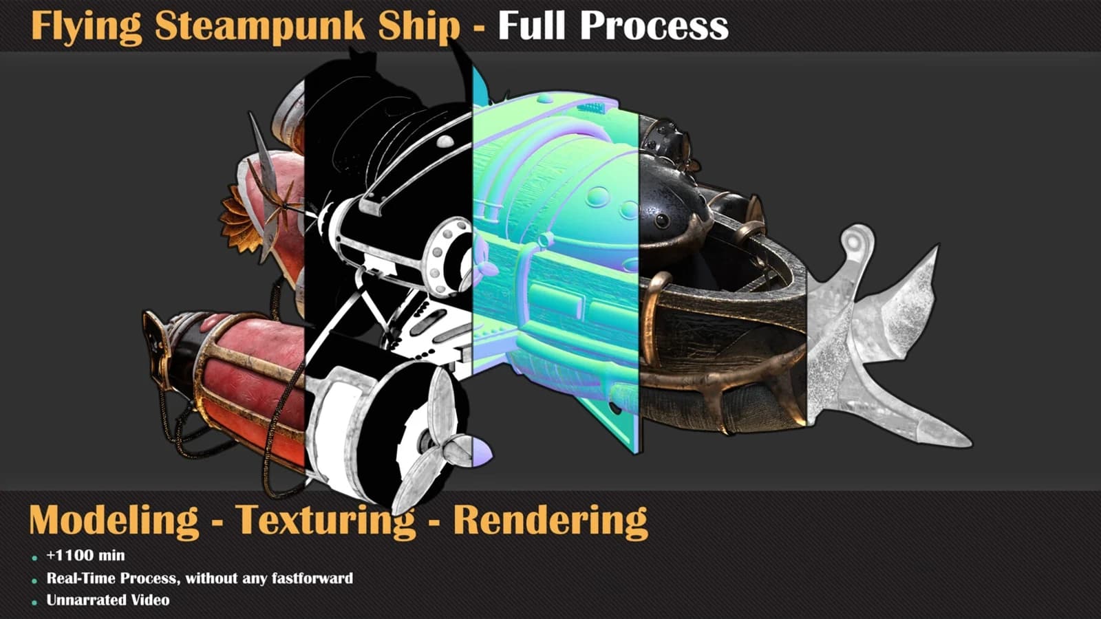 Flying Steampunk Ship - Full Tutorial — preview 5