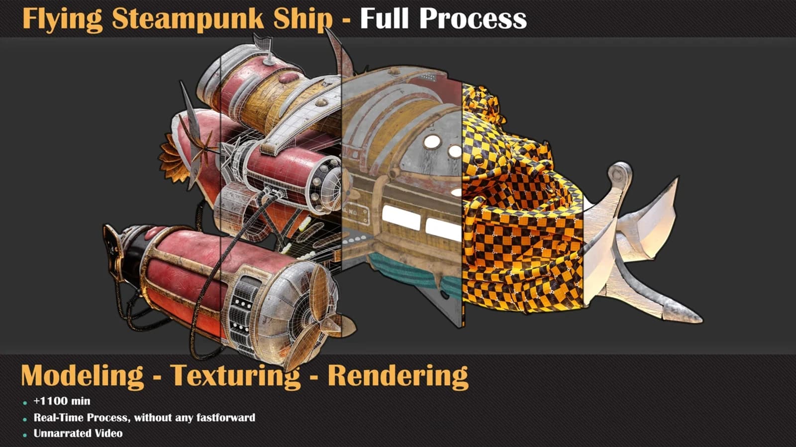 Flying Steampunk Ship - Full Tutorial — preview 6