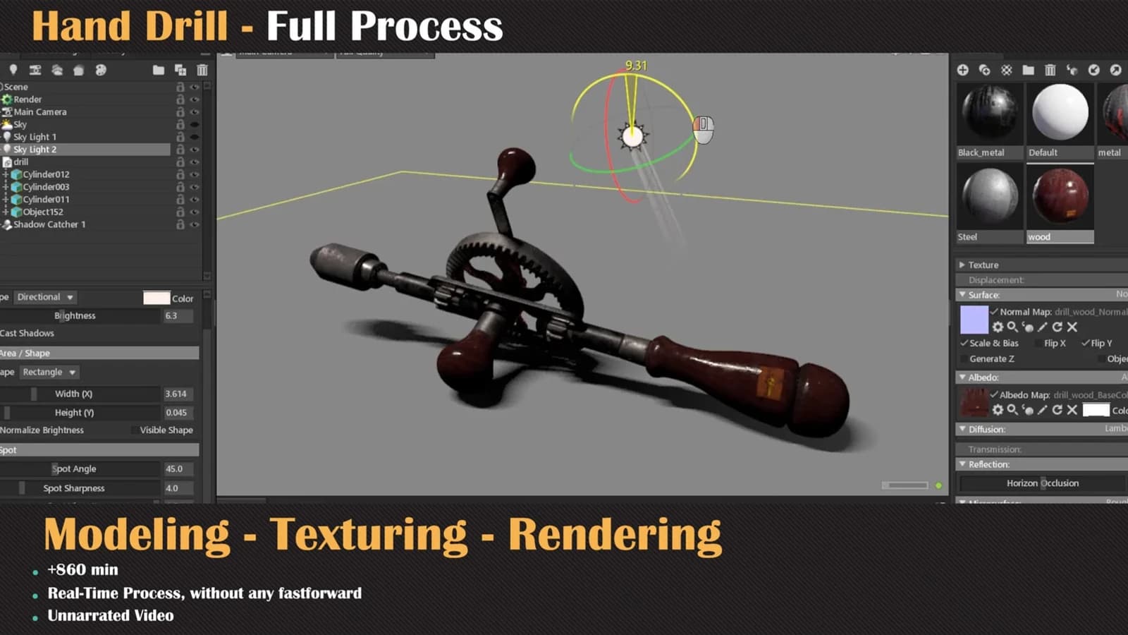 Hand Drill - Tutorial Full Process — preview 8
