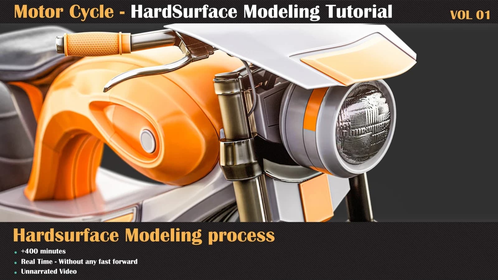 Hardsurface Tutorial Collection — VOL 01 - Motorcycle — preview 3