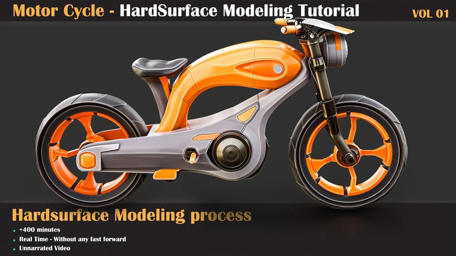 Hardsurface Tutorial Collection — VOL 01 - Motorcycle — preview 4