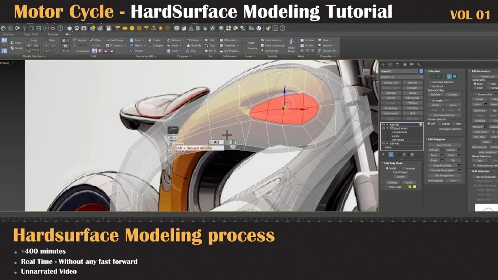 Hardsurface Tutorial Collection — VOL 01 - Motorcycle — preview 5
