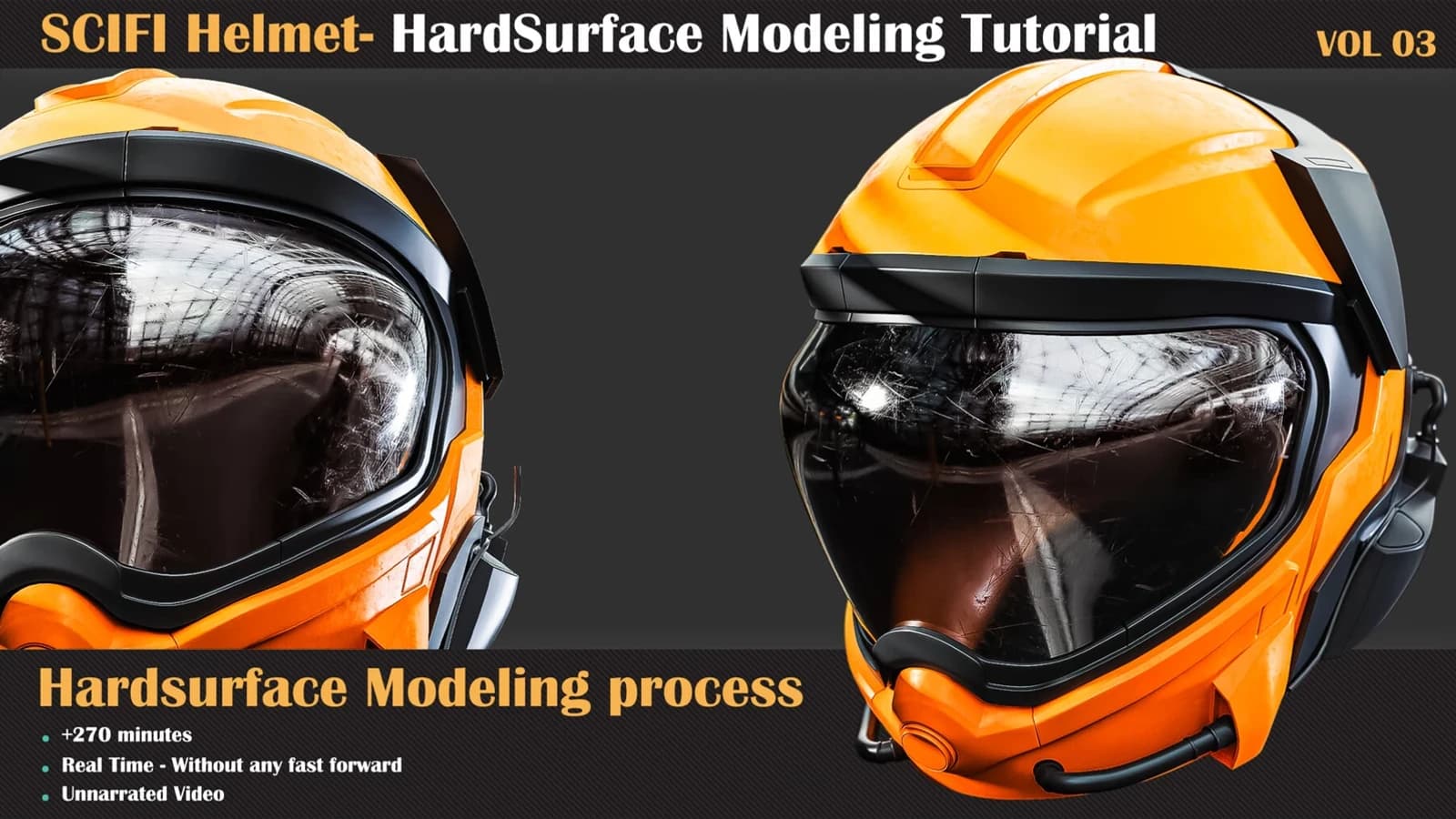 Hardsurface Tutorial Collection — VOL 03 - Scifi Helmet