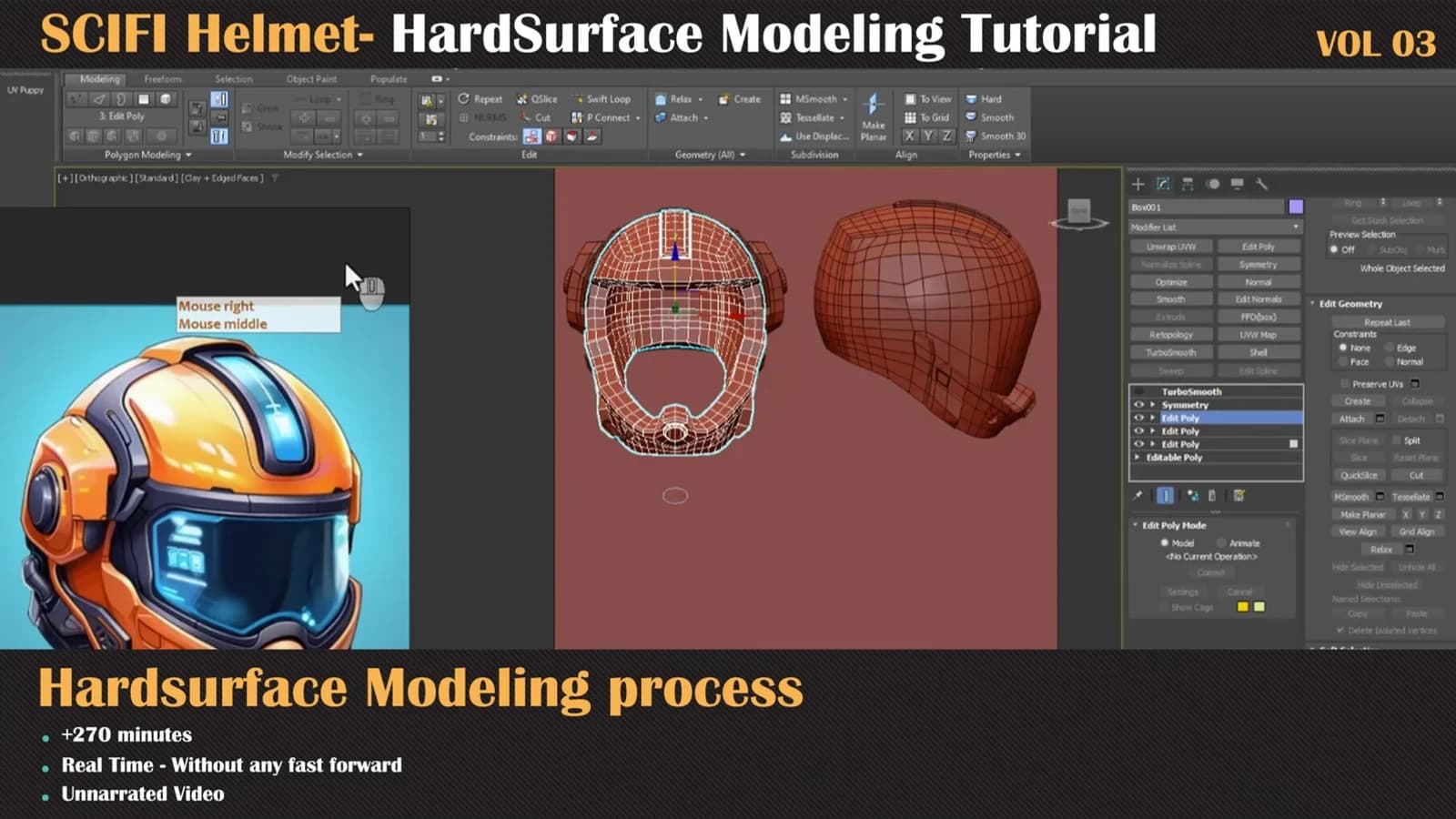 Hardsurface Tutorial Collection — VOL 03 - Scifi Helmet — preview 4