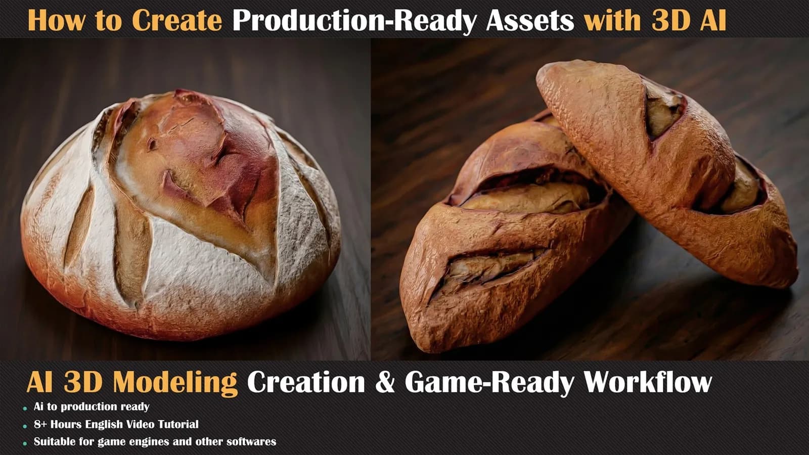 Master Course AI 3D Modeling Creation & Game-Ready Workflow — preview 3
