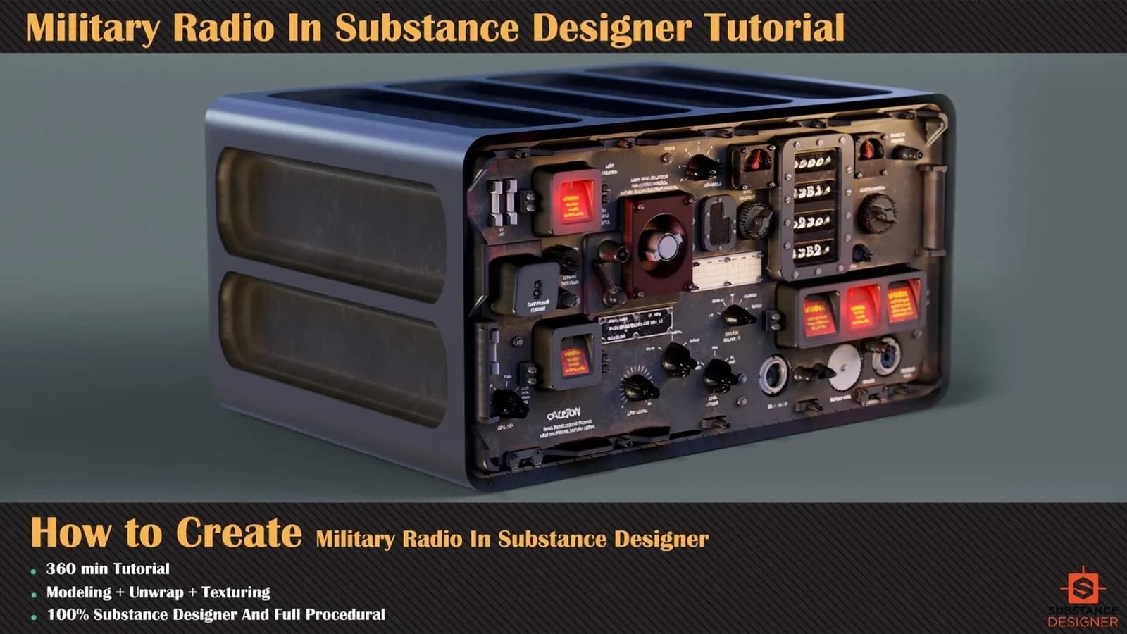 Military Radio In Substance Designer Tutorial — preview 2
