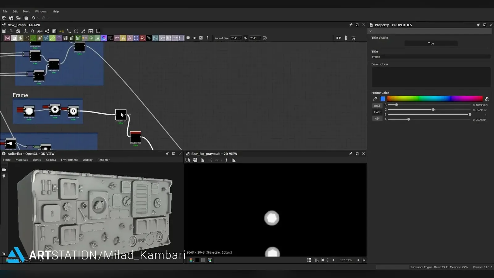 Military Radio In Substance Designer Tutorial — preview 5