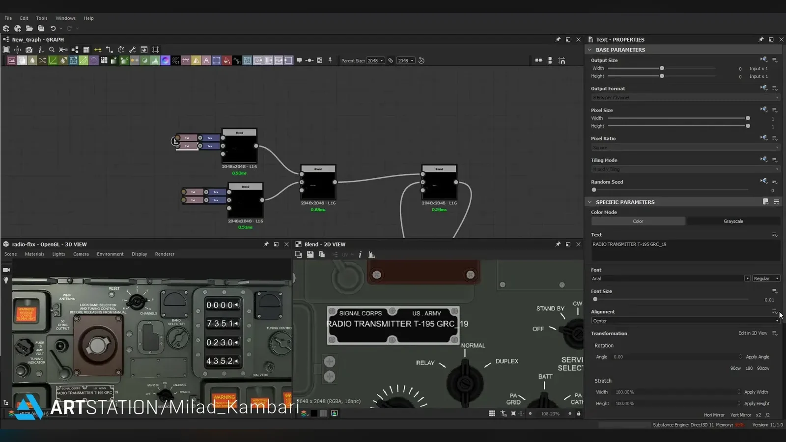Military Radio In Substance Designer Tutorial — preview 7
