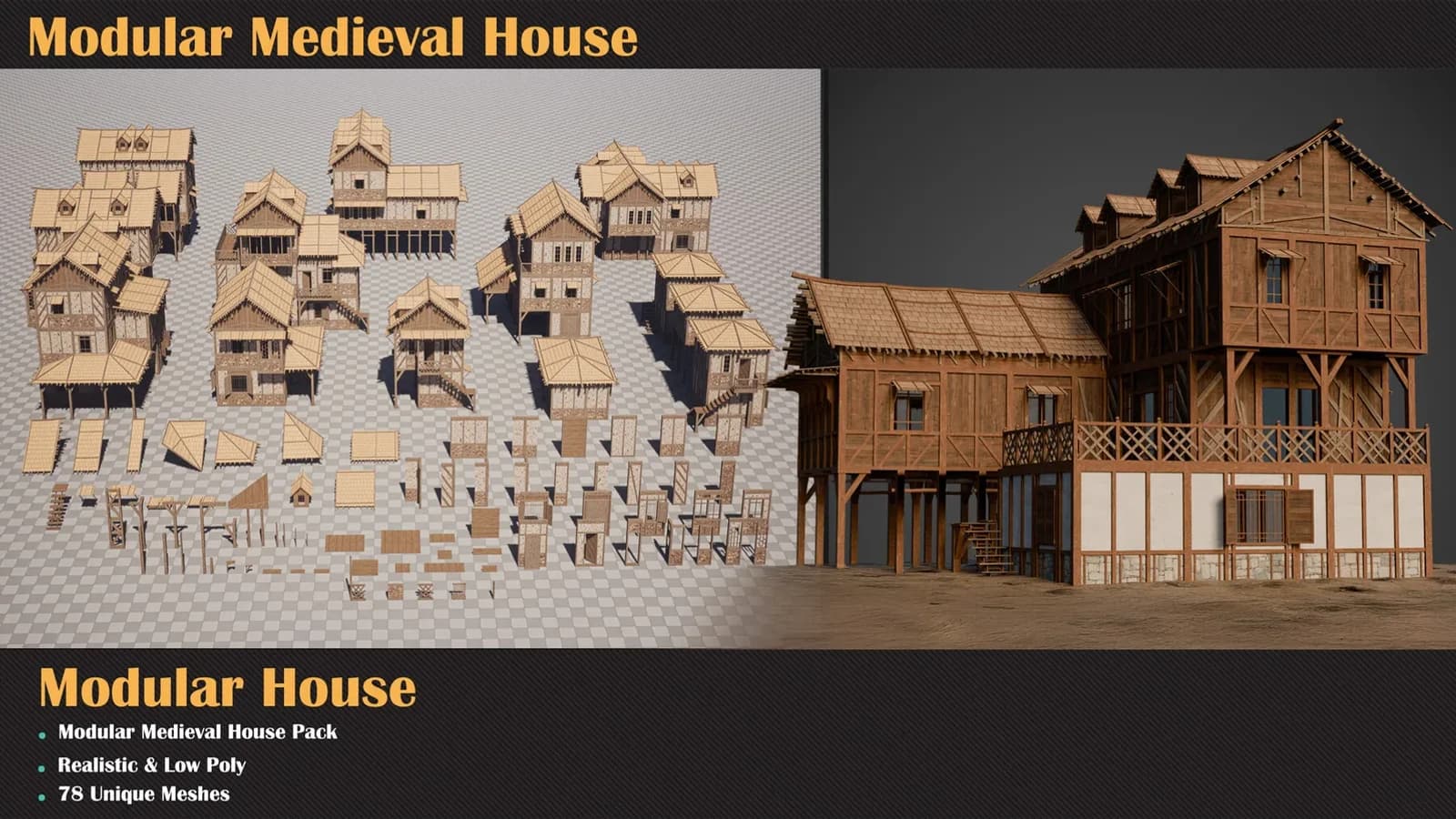 Modular Medieval House Pack