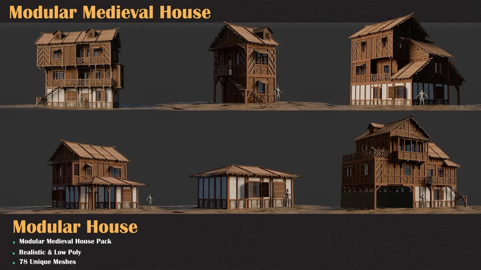 Modular Medieval House Pack — preview 2