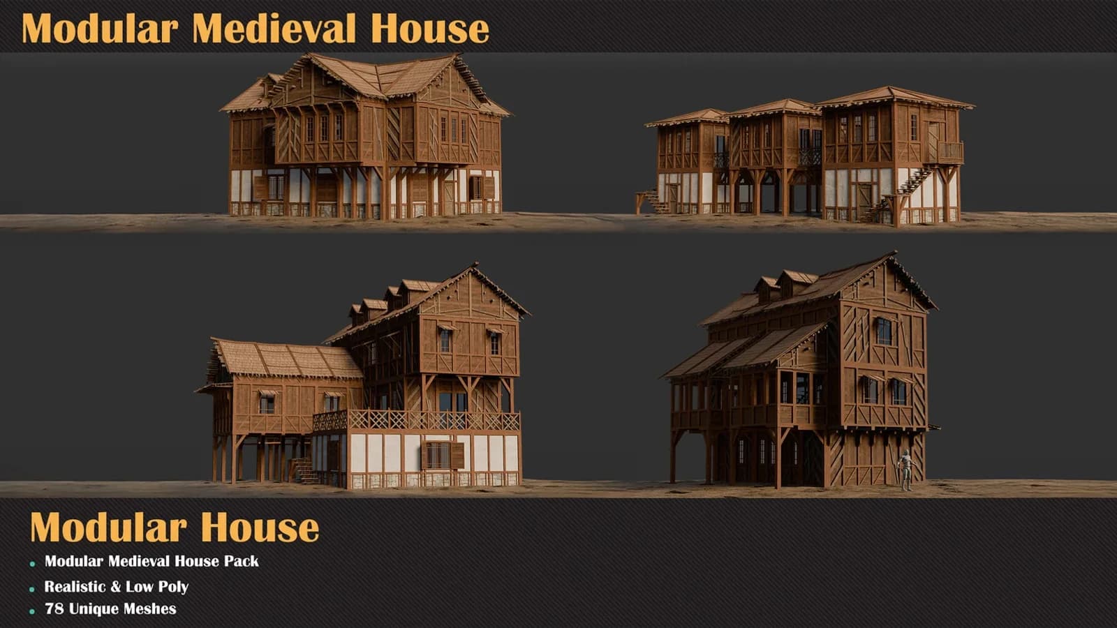 Modular Medieval House Pack — preview 3