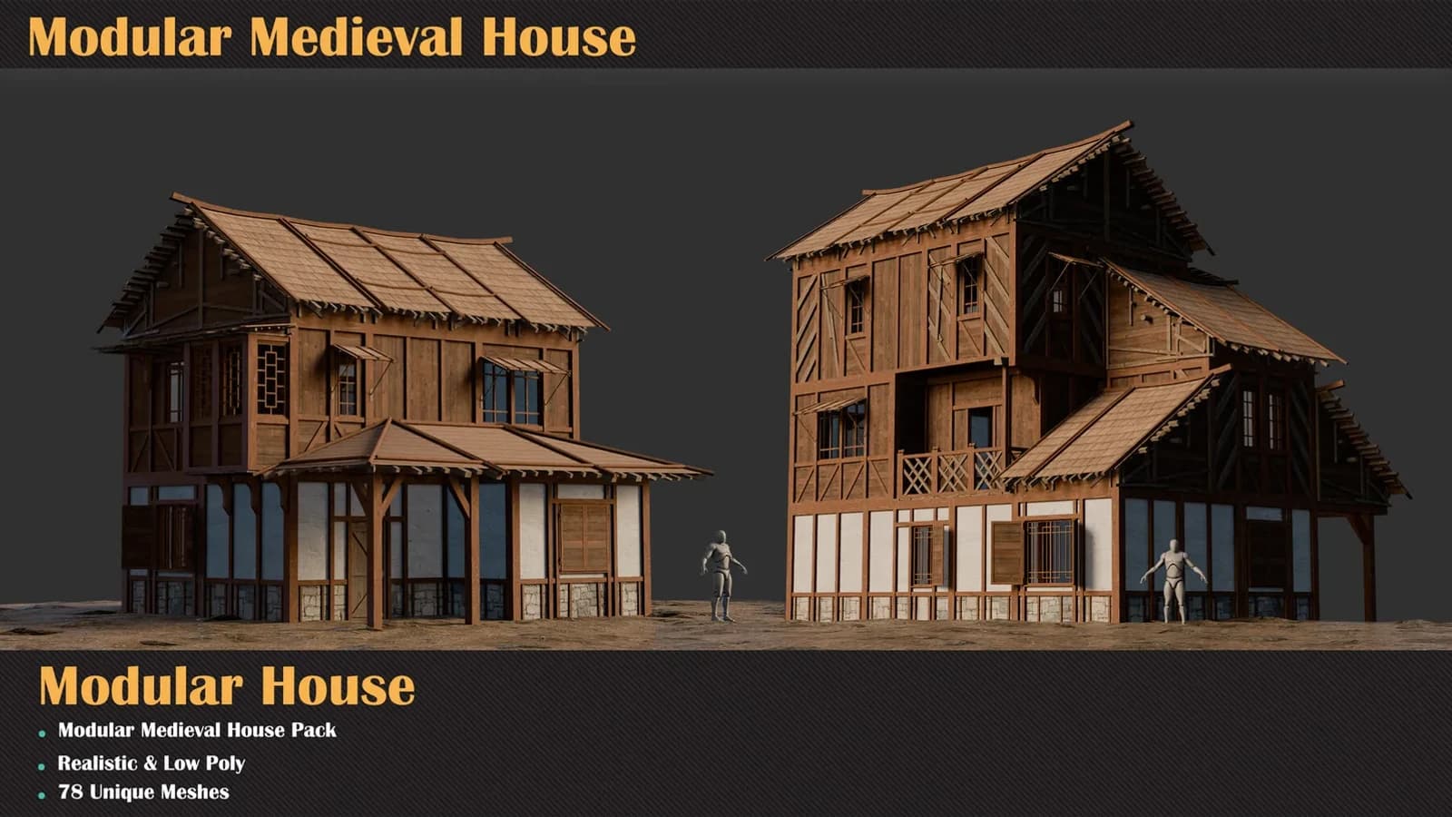 Modular Medieval House Pack — preview 4