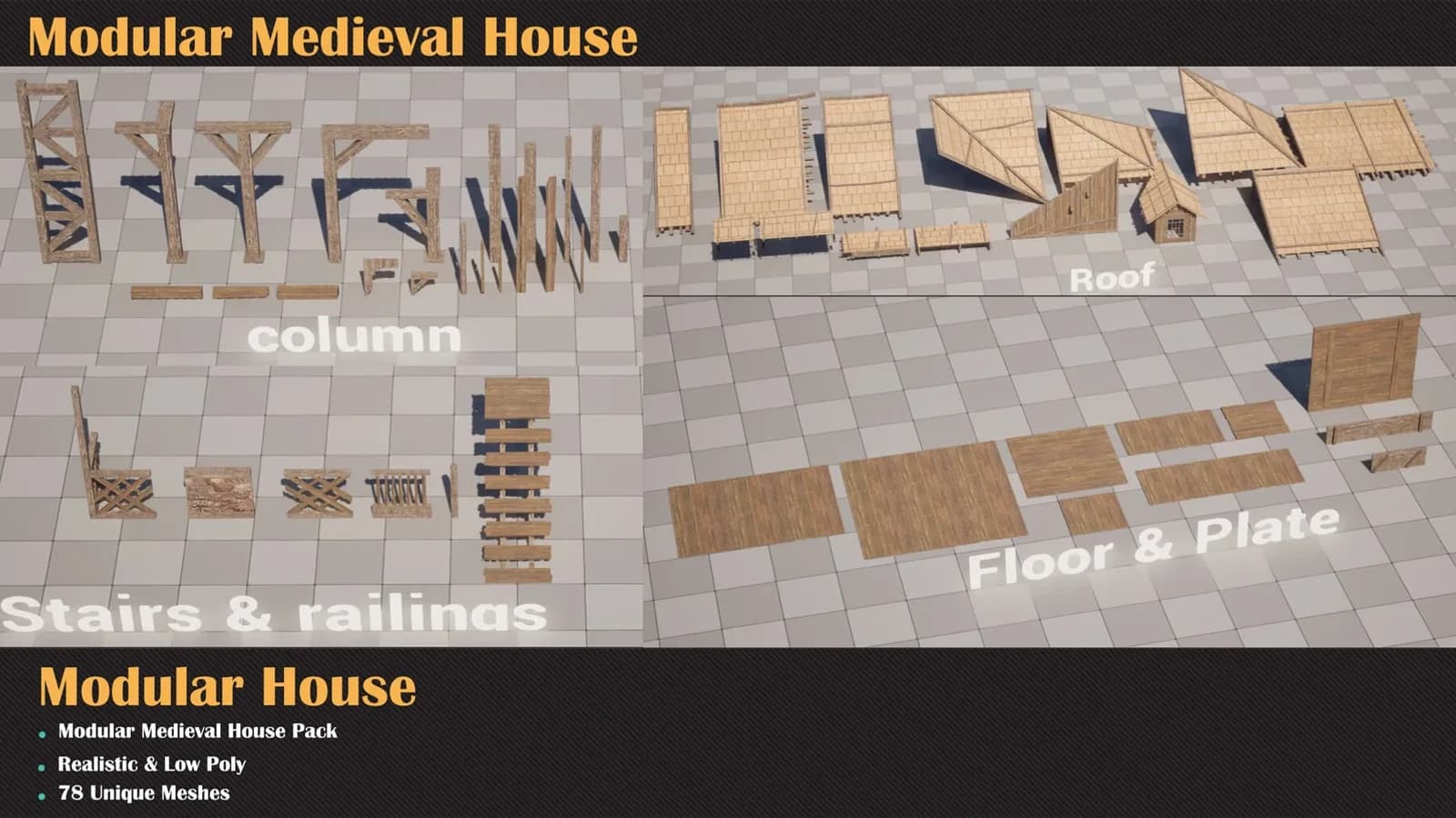 Modular Medieval House Pack — preview 6