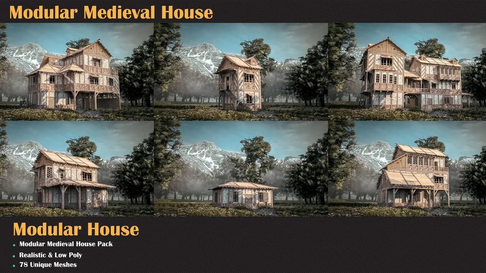 Modular Medieval House Pack — preview 7