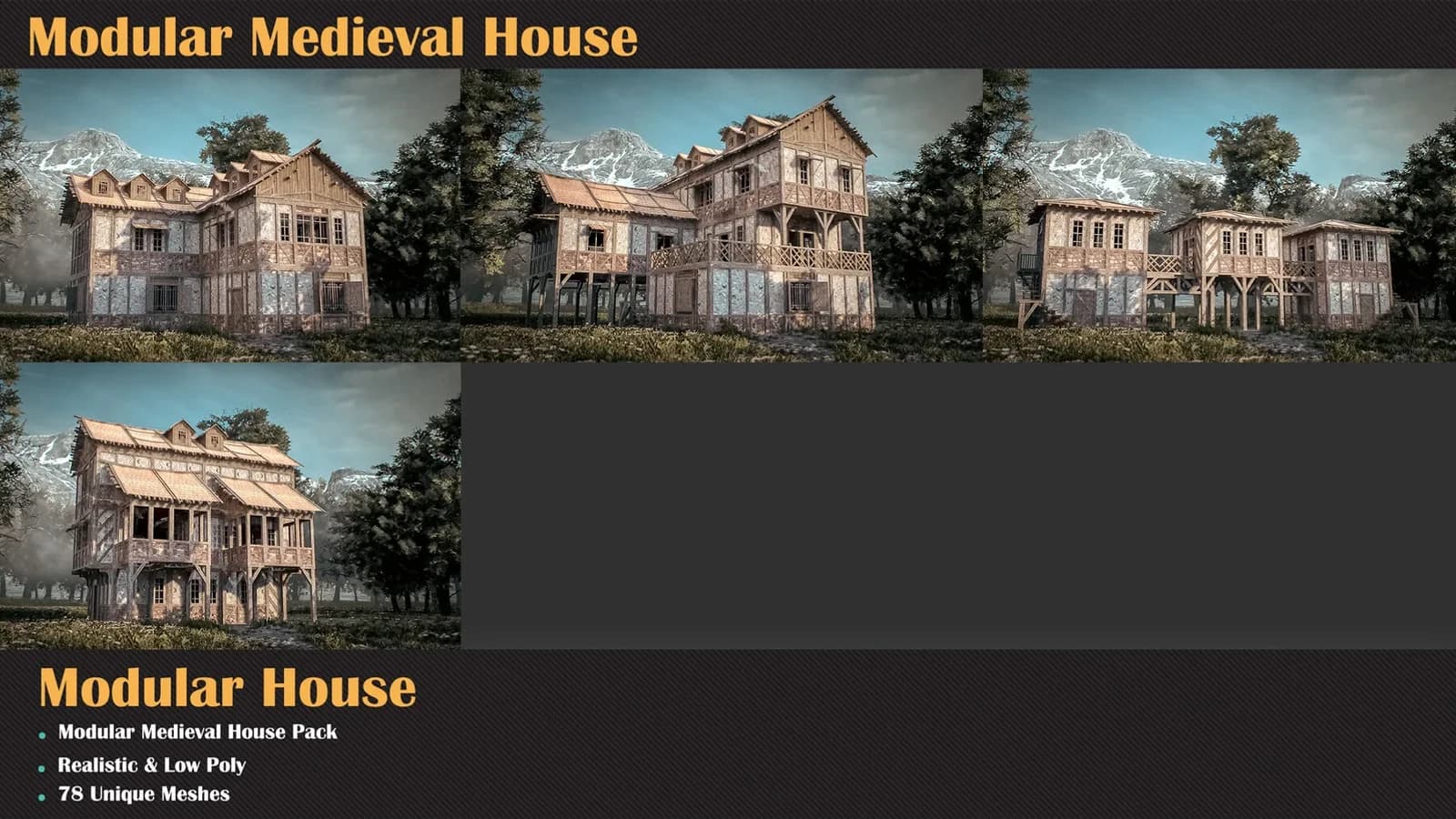 Modular Medieval House Pack — preview 8