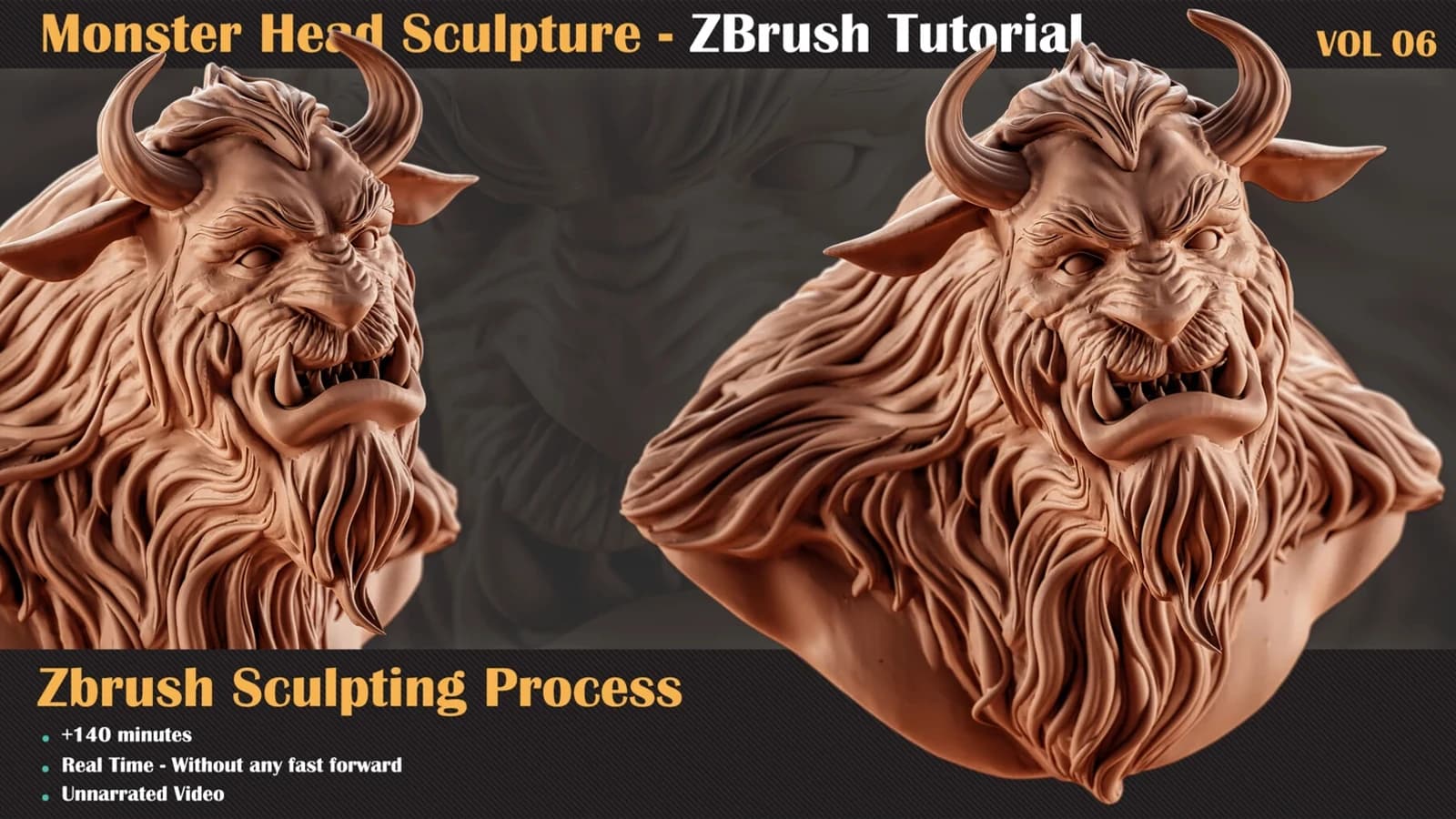Monster Head - ZBrush Sculpture Series — VOL 06