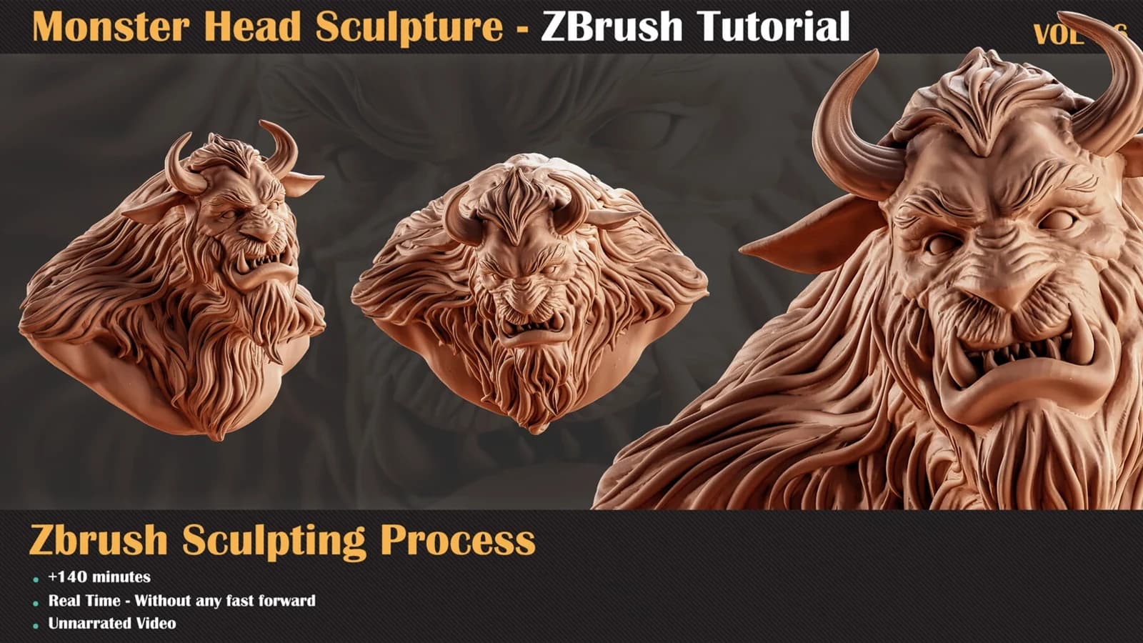Monster Head - ZBrush Sculpture Series — VOL 06 — preview 2