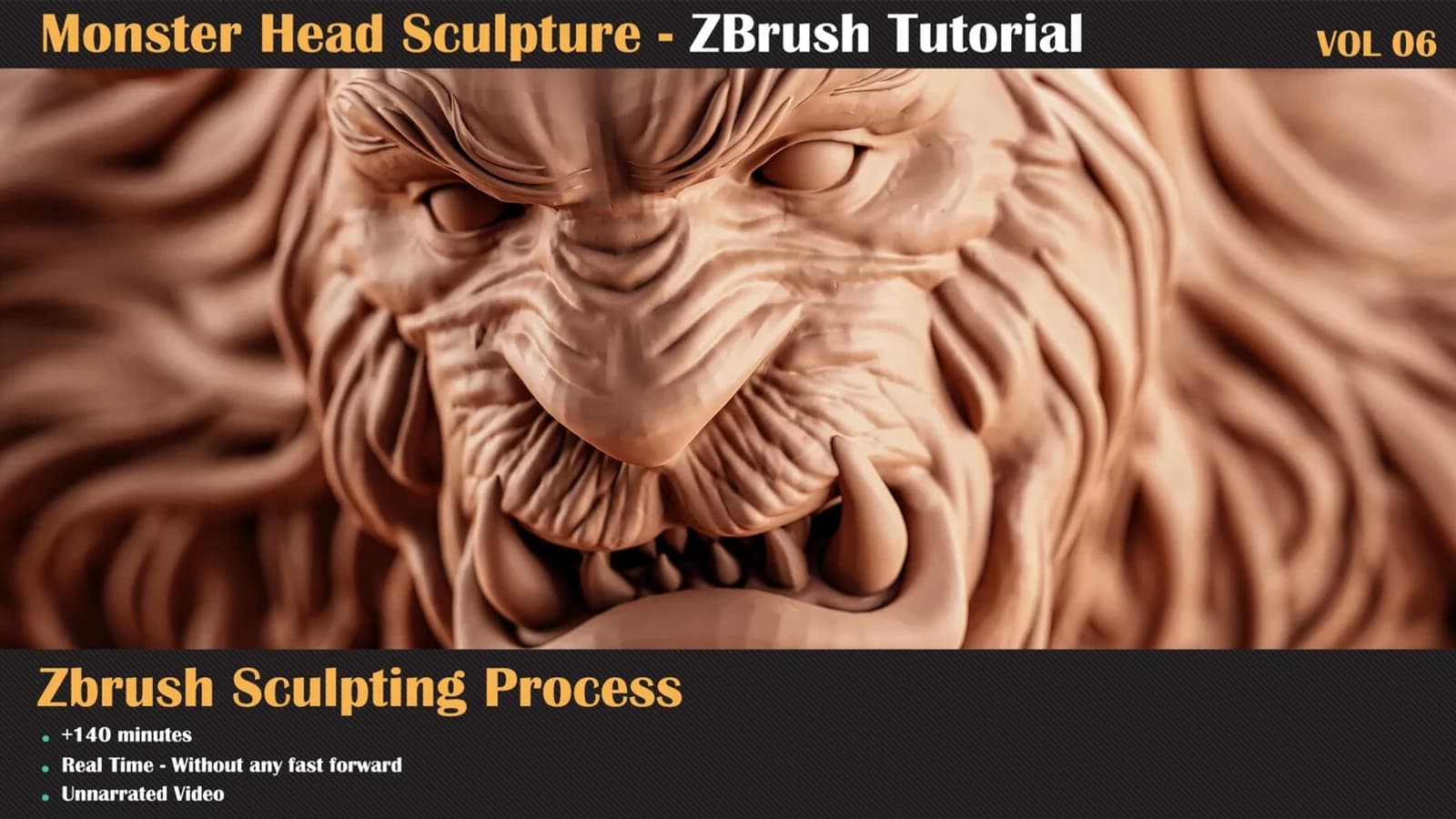 Monster Head - ZBrush Sculpture Series — VOL 06 — preview 3