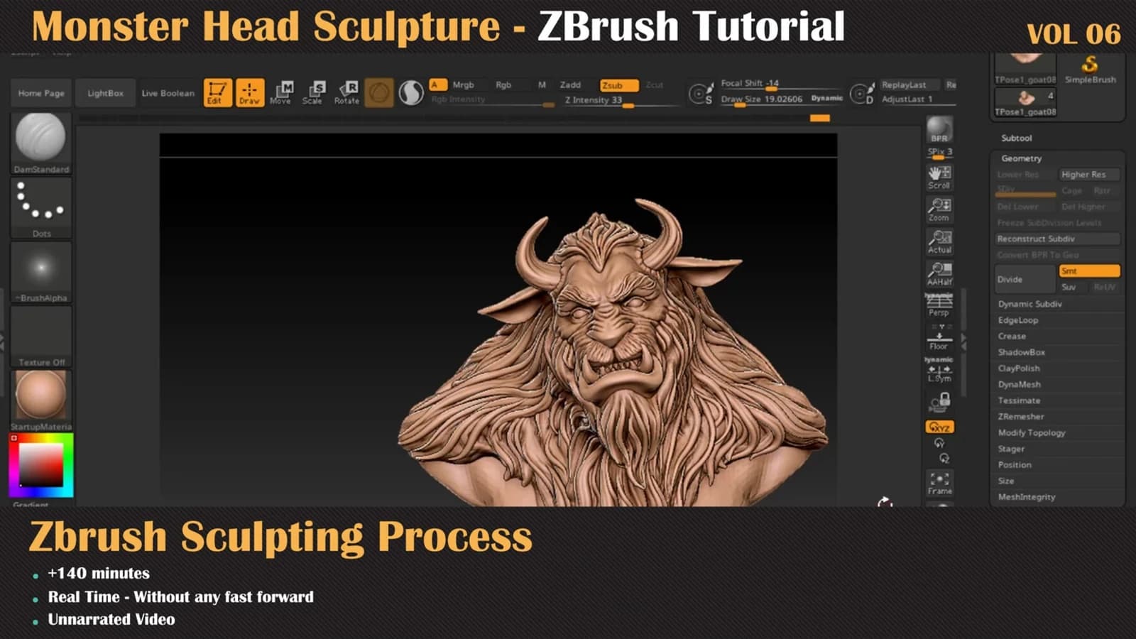Monster Head - ZBrush Sculpture Series — VOL 06 — preview 5