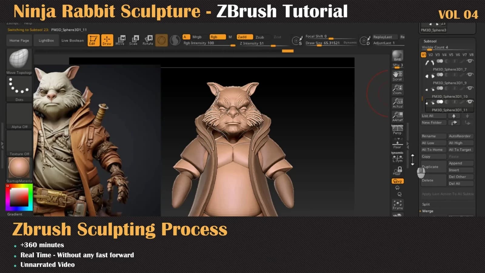 Ninja Rabbit - ZBrush Sculpture Series — VOL 05 — preview 4