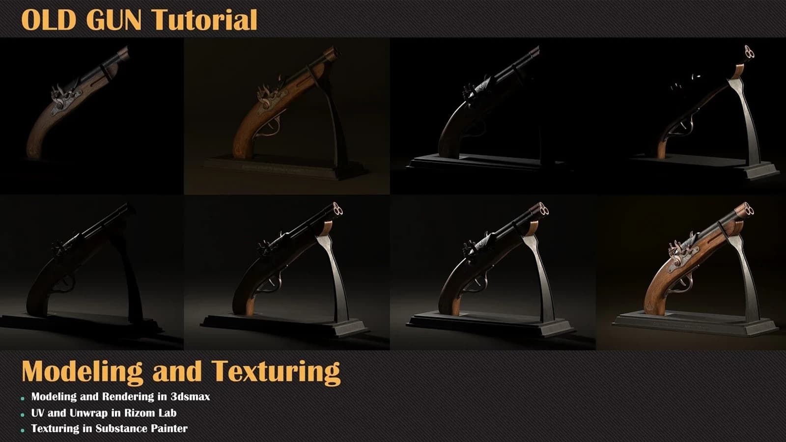 Old Gun Tutorial ( Modeling, Texturing, Lighting ) — preview 8