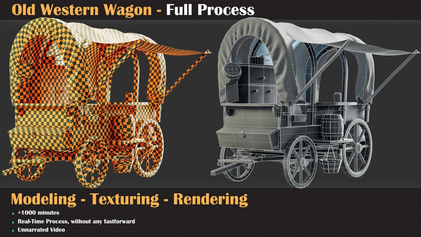 Old Western Wagon Tutorial Full Process — preview 2