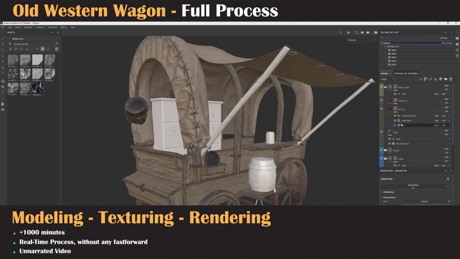 Old Western Wagon Tutorial Full Process — preview 6