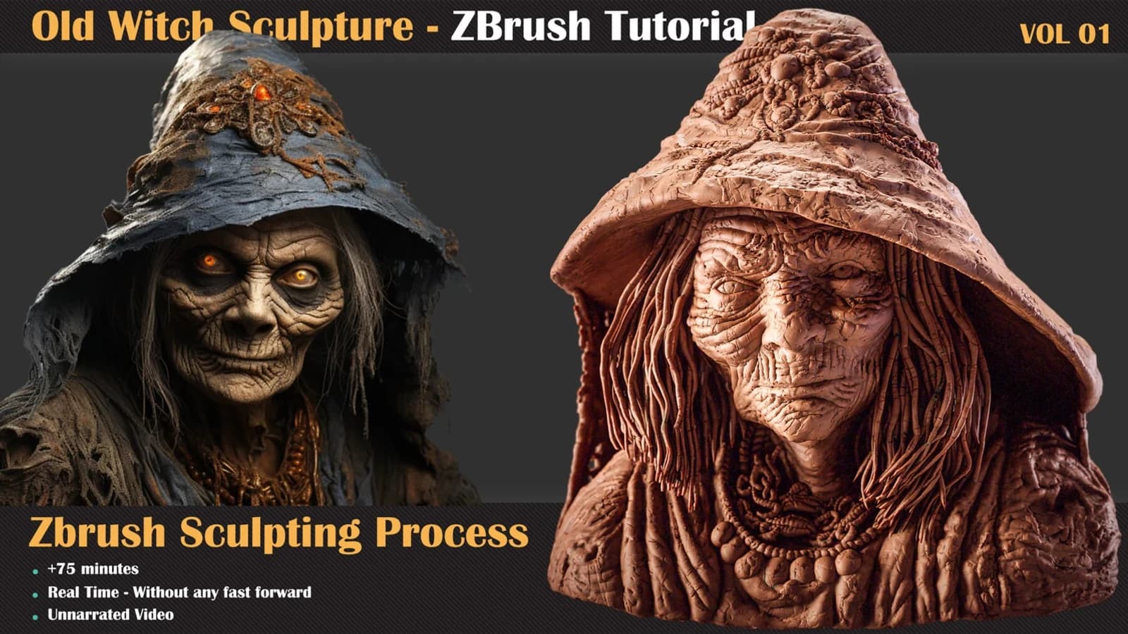 Old Witch - ZBrush Sculpture Series — VOL 01