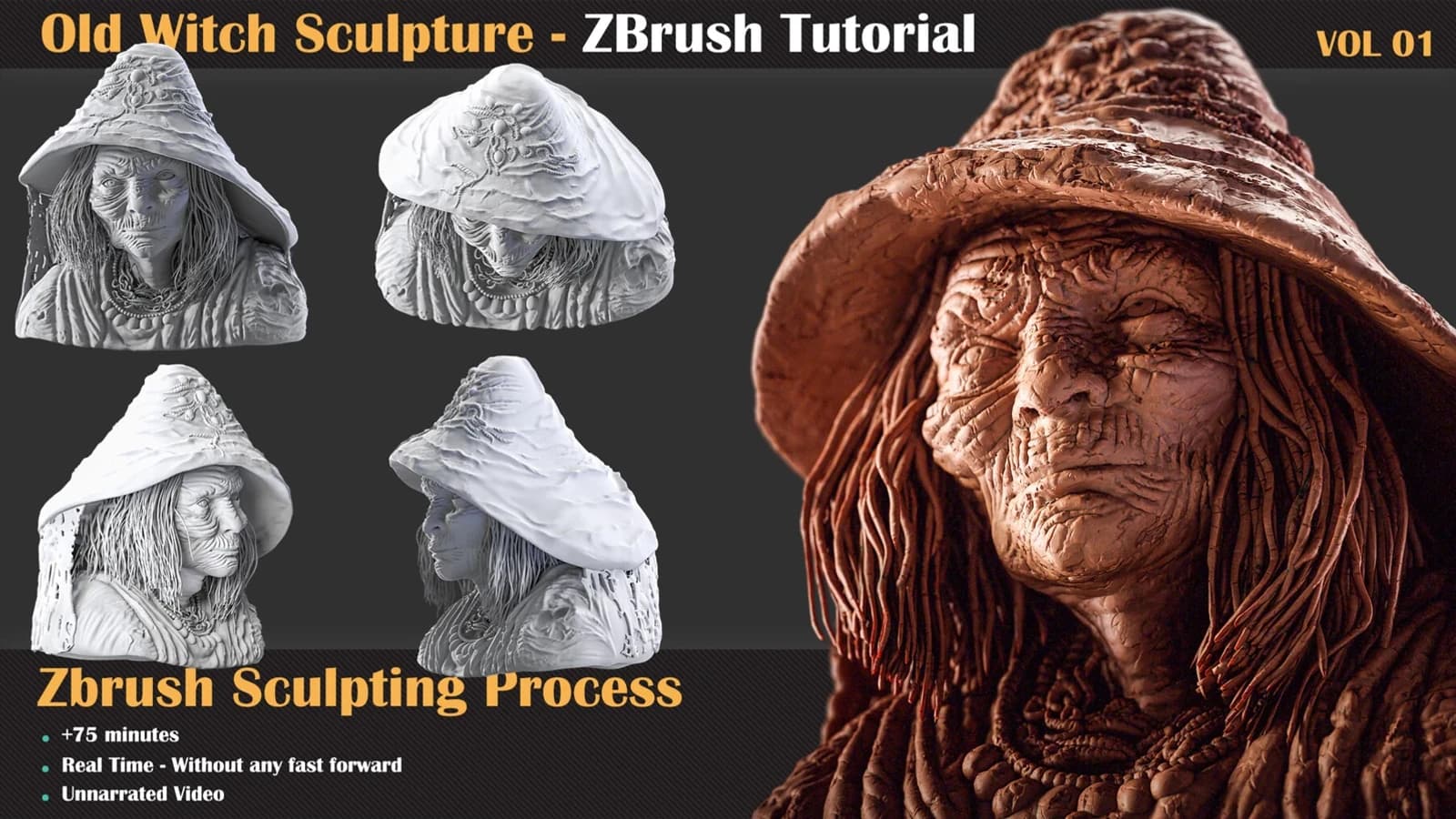 Old Witch - ZBrush Sculpture Series — VOL 01 — preview 2