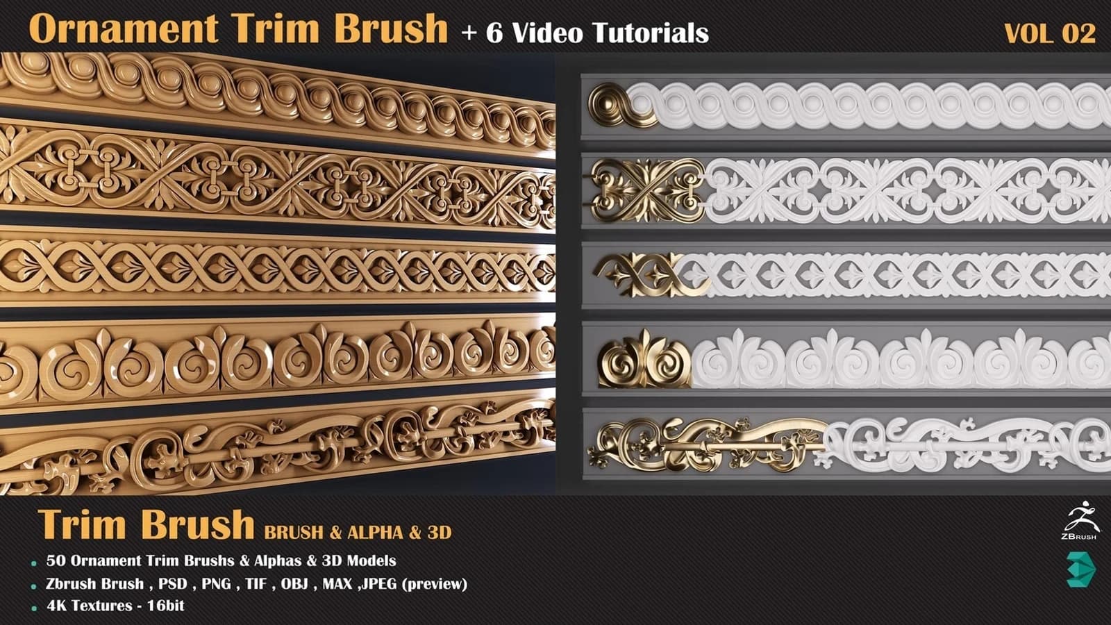 Ornament Trim Brush and 3D Models + 6 Video Tutorials — VOL 04 — preview 20