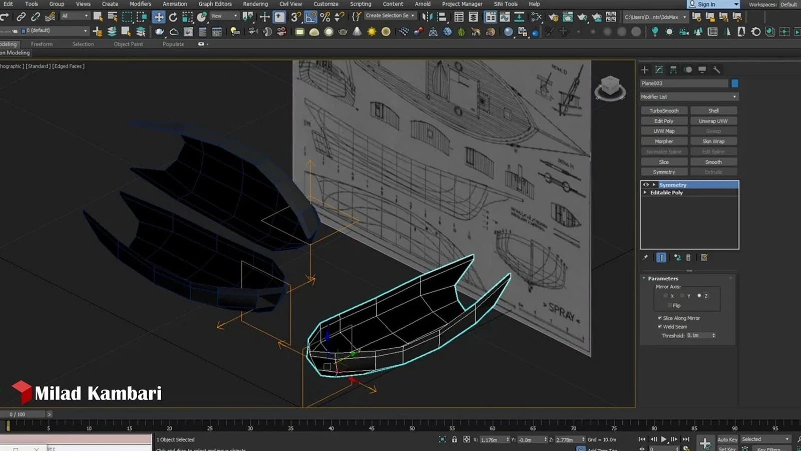 Sailing Boat Tutorial ( Modeling, Texturing, Lighting) — preview 3